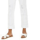 Jeans feminino rasgado estilo &amp; co, tamanho 12, branco