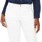 Jeans Curvy-Fit com Punho e Namorada Feminino Style &amp; Co, Branco, Tamanho 12