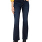 Calça jeans feminina estilo bota curvilínea azul tamanho 6