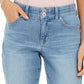 Calça jeans feminina estilo &amp; co, azul, desgastada e curvilínea, tamanho 12