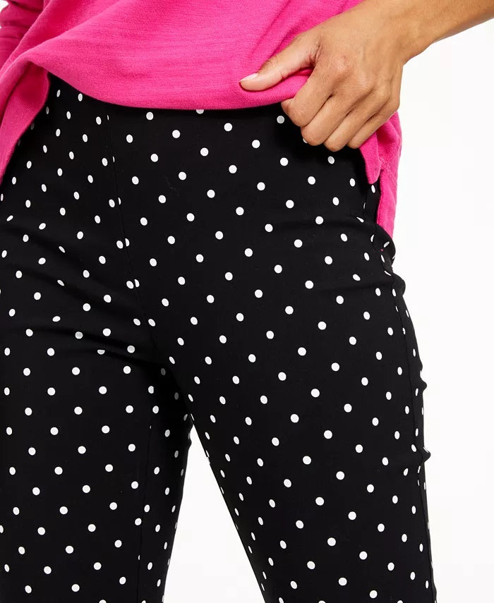 Calça Capri Skinny com Controle de Barriga Charter Club Feminina, Preta, Tamanho 18