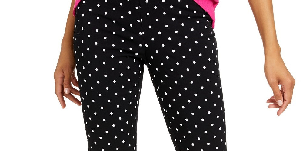 Calça Capri Skinny com Controle de Barriga Charter Club Feminina, Preta, Tamanho 18