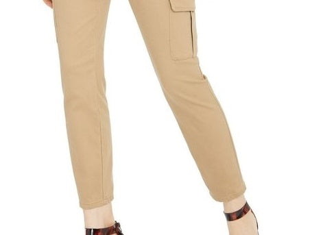 Calça utilitária skinny feminina INC International Concepts, marrom, tamanho 8P