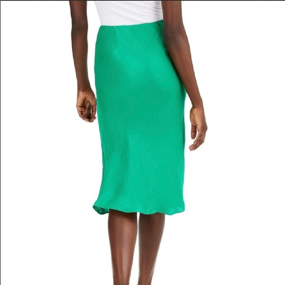 INC International Concepts Saia midi plus size com corte enviesado feminina, verde, tamanho 3X