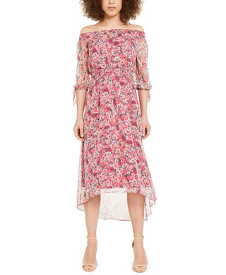 Vestido longo ombro a ombro feminino INC International Concepts, rosa, tamanho pequeno