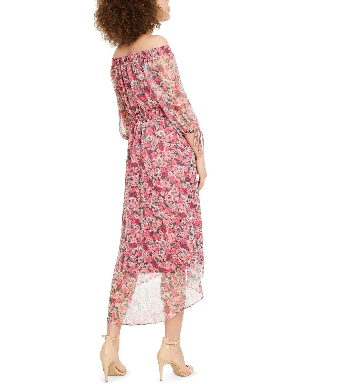 Vestido longo ombro a ombro feminino INC International Concepts, rosa, tamanho pequeno