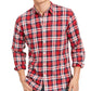 Camisa xadrez Garcia masculina Sun + Stone vermelha tamanho grande