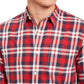 Camisa xadrez Garcia masculina Sun + Stone vermelha tamanho grande