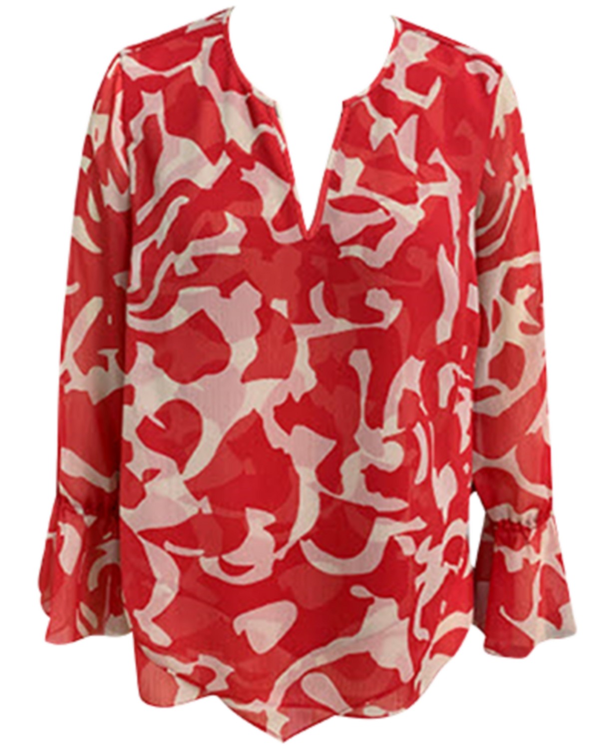 Blusa estampada feminina Alfani vinho tamanho extragrande