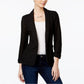 Blazer de malha feminino Maison Jules com manga 3/4, preto, tamanho extra pequeno