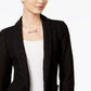 Blazer de malha feminino Maison Jules com manga 3/4, preto, tamanho X-S