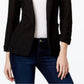 Blazer de malha feminino Maison Jules com manga 3/4, preto, tamanho X-S