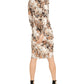Vestido midi feminino estampado com bainha tulipa da INC International Concepts, marrom, tamanho XXG