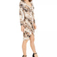 Vestido midi feminino estampado com bainha tulipa da INC International Concepts, marrom, tamanho XXG