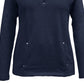 Karen Scott Top Feminino Meio Zíper Preto Tamanho Médio