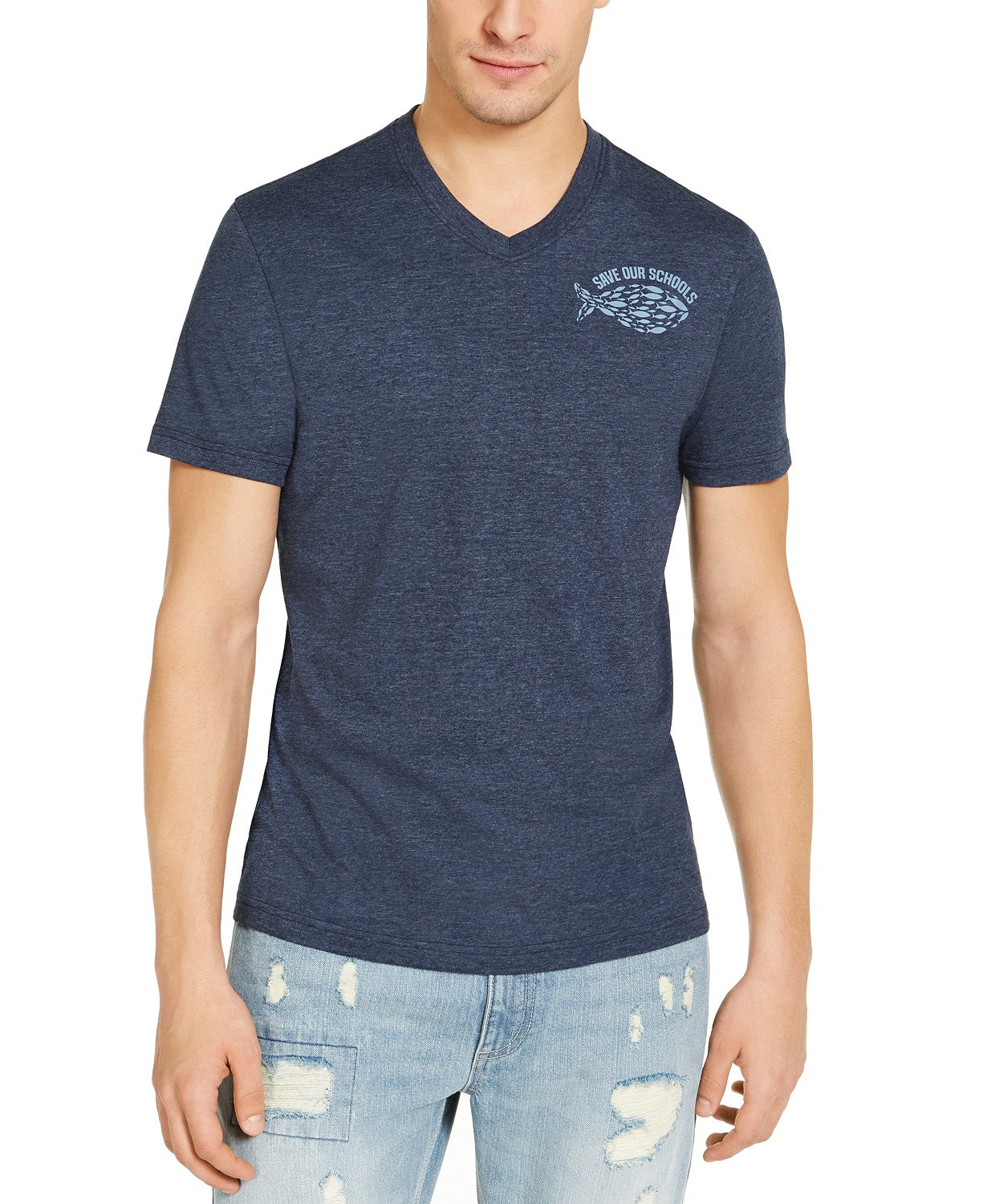 Camiseta masculina REPREVE Save Our Schools da Sun + Stone, azul, tamanho extra grande