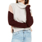 Suéter de malha com blocos de cores feminino BCX Junior, tamanho médio, branco