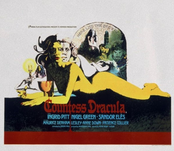 Camiseta masculina estampada Horror Of Dracula, branca, tamanho grande