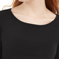 Blusa com acabamento em escada e strass BCX Juniors, preta, tamanho grande