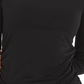 Blusa com acabamento em escada e strass BCX Juniors, preta, tamanho grande