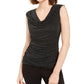 Blusa com detalhe de anel brilhante BCX Juniors, preta, tamanho extra grande