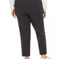 Calça social plus size da moda feminina Bar III, preta, tamanho 18