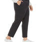 Calça social plus size da moda feminina Bar III, preta, tamanho 18
