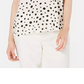 Blusa feminina Bar III com bolinhas, branca, tamanho pequeno