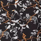 Blusa feminina Bar III estampada sem mangas com decote em V, preta, tamanho médio