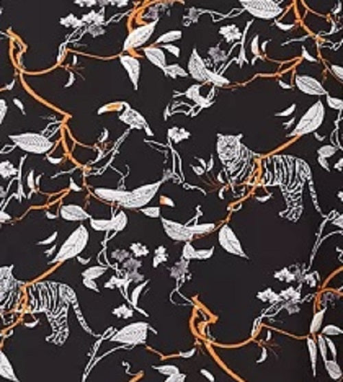 Blusa feminina Bar III estampada sem mangas com decote em V, preta, tamanho médio