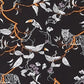 Blusa feminina Bar III estampada sem mangas com decote em V, preta, tamanho extragrande