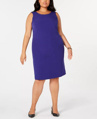 Kasper Women's Plus Size Sheath Dress Dark Purple Size Petite Small