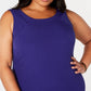 Vestido justo plus size Kasper feminino roxo escuro tamanho pequeno pequeno