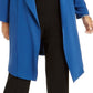 Cardigan feminino plus size Nine West com frente aberta e elástico nas costas, azul médio, tamanho 2X