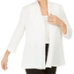 Jaqueta feminina Kasper Petite Textured com lantejoulas, branca, tamanho pequeno