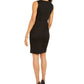 Vestido justo feminino Kasper com blocos de cores, preto, tamanho 12