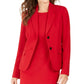 Blazer Kasper Feminino Kasper com Lapela Notched Vermelho Tamanho 4