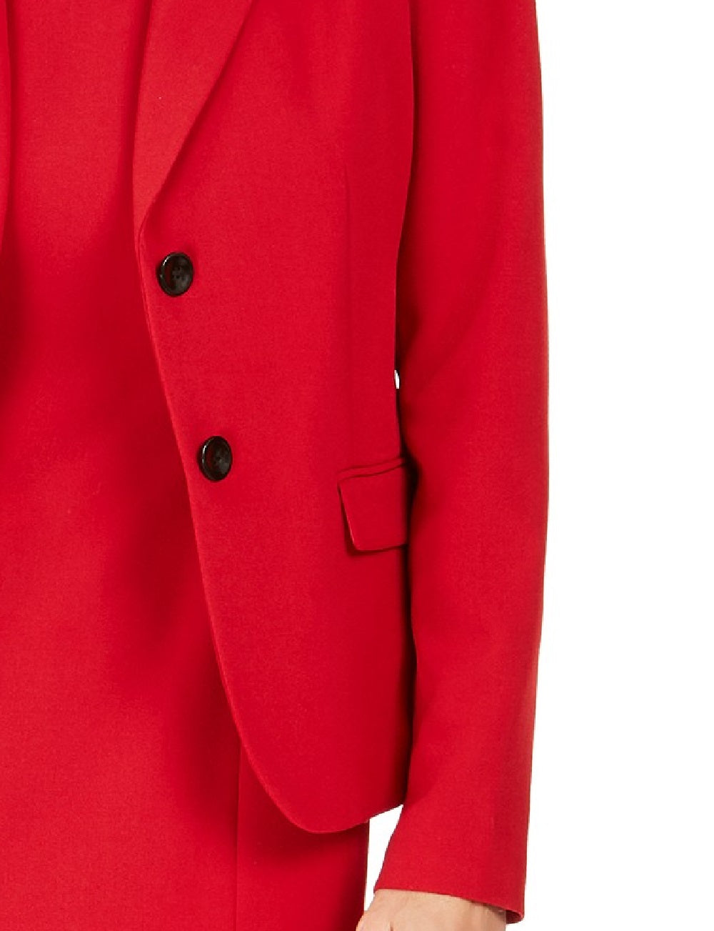 Blazer Kasper Feminino Kasper com Lapela Notched Vermelho Tamanho 4