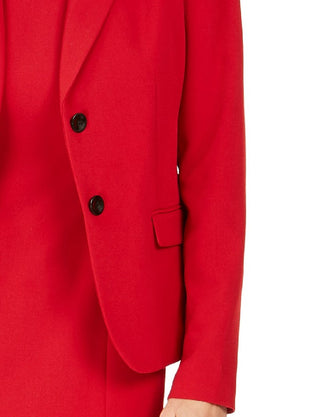 Blazer Kasper Feminino Kasper com Lapela Notched Vermelho Tamanho 4