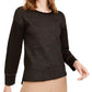 Suéter feminino Anne Klein Lurex Shimmer Preto/Dourado Tamanho Extra Grande