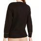 Suéter feminino Anne Klein Lurex Shimmer Preto/Dourado Tamanho Extra Grande