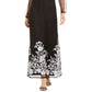 Vestido longo feminino bordado ombro a ombro da INC International Concepts, preto, tamanho 10