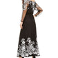 Vestido longo feminino bordado ombro a ombro da INC International Concepts, preto, tamanho 12
