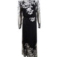 Vestido longo feminino ombro a ombro da INC International Concepts, preto, tamanho 16