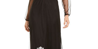 Vestido longo feminino ombro a ombro da INC International Concepts, preto, tamanho 6