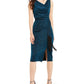 Vestido feminino com cinto e gola alta, azul, tamanho 8, da INC International Concepts