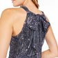 Vestido Halter Brilhante Feminino INC International Concepts, Azul Marinho, Tamanho 14