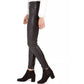 Calça skinny feminina Bar III em couro sintético, preta, tamanho pequeno