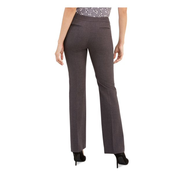 Calças de trabalho de perna larga Anne Klein para mulheres, pretas, tamanho 16