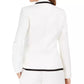 Blazer feminino Kasper com debrum contrastante, tamanho natural 18